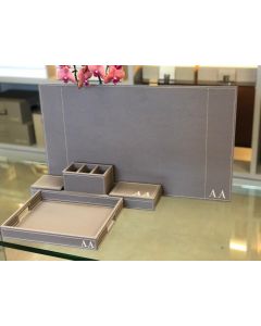Conjunto Escritório - 4 Peças - Em Sintético - Com 3 Bordados